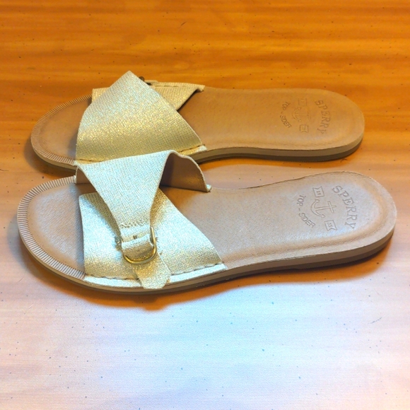 Like New Gold Sperry Sandals - Picture 2 of 5